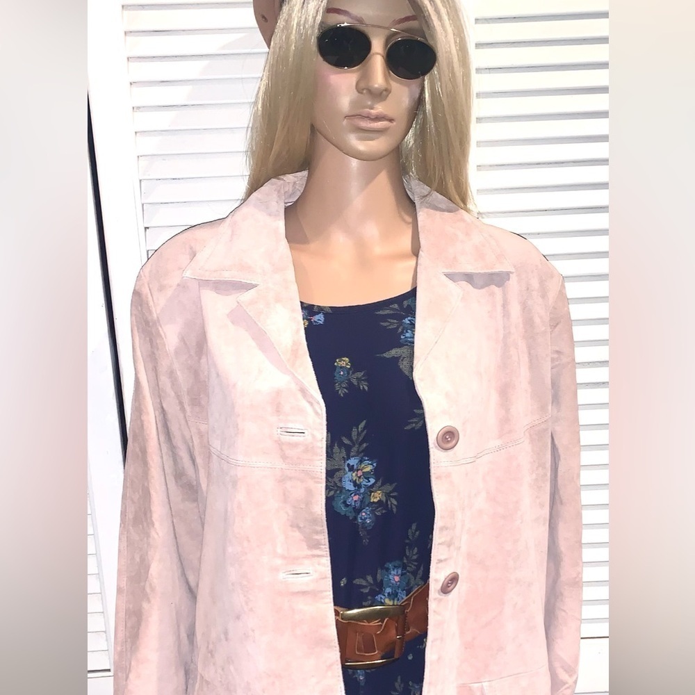 Jessica Holbrook Suede oversized blazer jacket New with tags dead-stock Medium - Picture 2 of 10